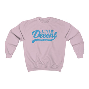 Unisex Crewneck Sweatshirt w/Light Blue Print