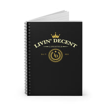 Load image into Gallery viewer, Spiral Notebook Lifestyle Black w/Gold-White - Ruled Line
