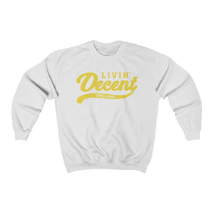 Unisex Crewneck Sweatshirt w/Yellow Print