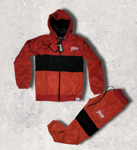 Load image into Gallery viewer, Two-Tone Windbreaker Hooded Jogger set