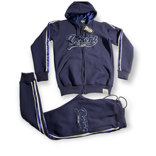 Load image into Gallery viewer, Chenille Velour Fleece zip-up hoodie jogger set