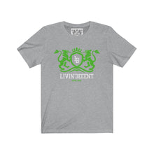 Load image into Gallery viewer, Unisex Jersey Short Sleeve Regal kelly green/white