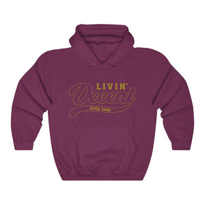 Unisex Hoodie Gold Outline Print