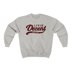 Unisex Crewneck Sweatshirt w/Maroon Print