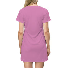 Load image into Gallery viewer, Ladies Dress Pink w/ white print