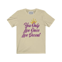 Load image into Gallery viewer, Unisex Jersey Short Sleeve YOLO w/hot pink print