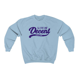 Unisex Crewneck Sweatshirt w/Purple Print