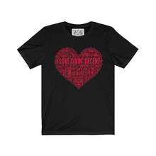 Load image into Gallery viewer, Unisex Jersey Short Love Livin&#39; w/red print