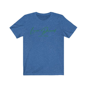 Unisex Jersey Short Sleeve Tee LD signature Kelly Green Print