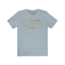 Load image into Gallery viewer, Unisex Jersey Short Sleeve Gold Outline Print