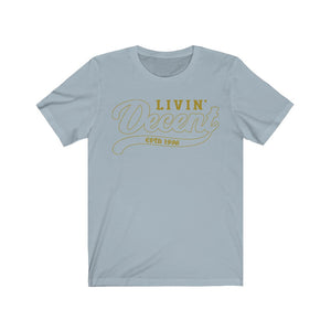 Unisex Jersey Short Sleeve Gold Outline Print