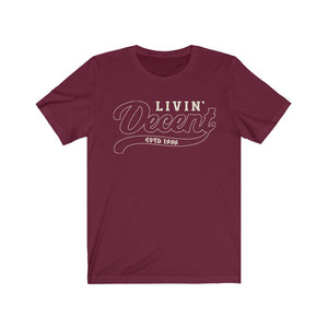 Unisex Jersey Short Sleeve Cream Outline Print
