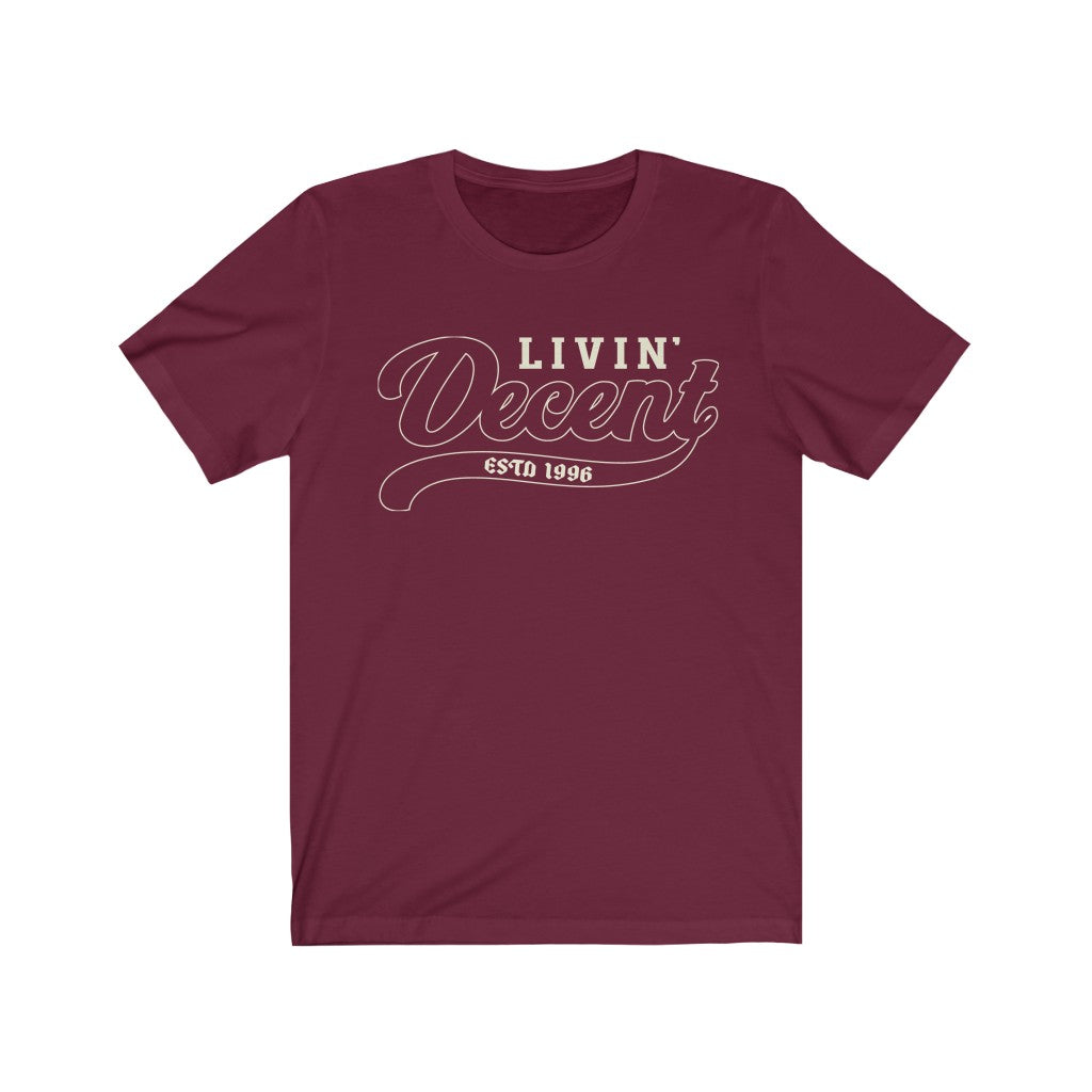 Unisex Jersey Short Sleeve Cream Outline Print