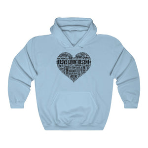 Unisex Hoodie Love Livin' w/black Print