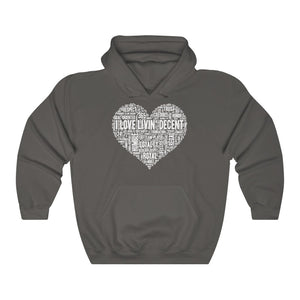 Unisex Hoodie Love Livin' w/white Print