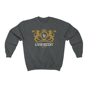 Unisex Crewneck Sweatshirt Regal Gold/White Print