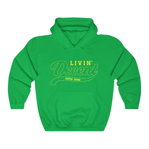 Unisex Hoodie Yellow Outline Print