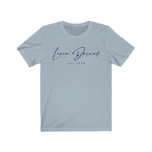 Load image into Gallery viewer, Unisex Jersey Short Sleeve Tee LD signature Navy Print