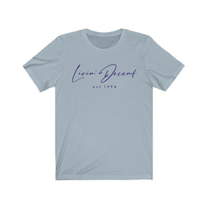 Unisex Jersey Short Sleeve Tee LD signature Navy Print