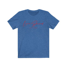 Load image into Gallery viewer, Unisex Jersey Short Sleeve Tee LD signature Red Print