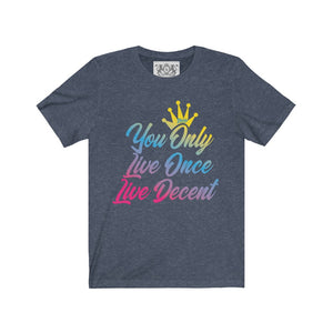 Unisex Jersey Short Sleeve YOLO gradient print