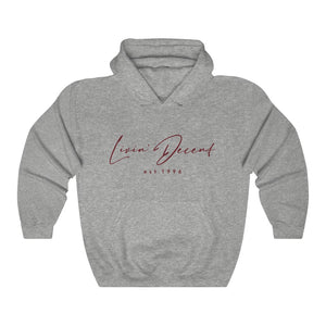 Unisex Hoodie LD signature Maroon Print