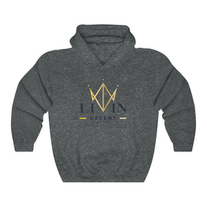 Unisex Hoodie V-Crown Black/Gold print