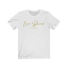 Load image into Gallery viewer, Unisex Jersey Short Sleeve Tee LD signature Gold Print