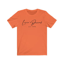 Load image into Gallery viewer, Unisex Jersey Short Sleeve Tee LD signature Black Print