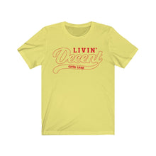 Load image into Gallery viewer, Unisex Jersey Short Sleeve Red Outline Print