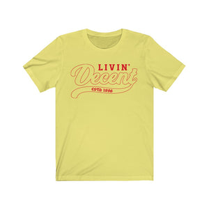 Unisex Jersey Short Sleeve Red Outline Print