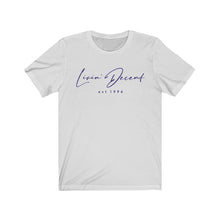 Load image into Gallery viewer, Unisex Jersey Short Sleeve Tee LD signature Navy Print