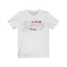Load image into Gallery viewer, Unisex Jersey Short Sleeve Maroon Outline Print