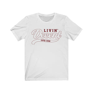 Unisex Jersey Short Sleeve Maroon Outline Print