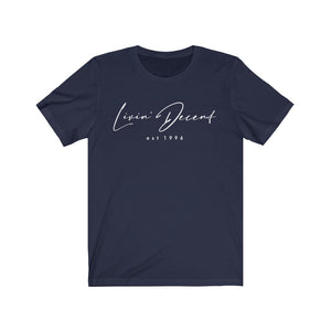 Unisex Jersey Short Sleeve Tee LD signature White Print