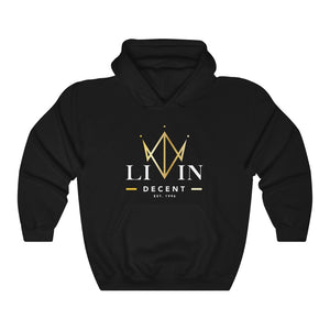 Unisex Hoodie V-Crown White/Gold print