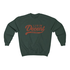 Unisex Crewneck Sweatshirt w/Orange Print