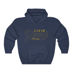 Unisex Hoodie Gold Outline Print