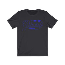 Load image into Gallery viewer, Unisex Jersey Short Sleeve Royal Outline Print