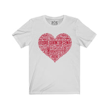 Load image into Gallery viewer, Unisex Jersey Short Love Livin&#39; w/red print