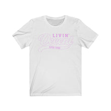 Load image into Gallery viewer, Unisex Jersey Short Sleeve Pink Outline Print