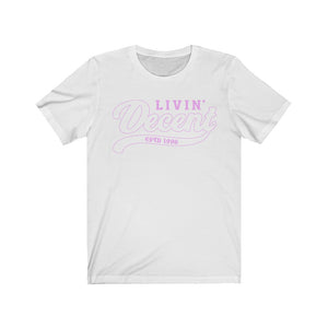 Unisex Jersey Short Sleeve Pink Outline Print