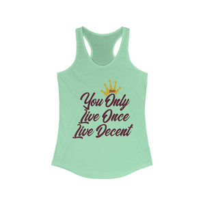 Women's YOLO Tank w/ burgundy print