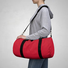 Load image into Gallery viewer, Duffel Bag Red w/ White Print