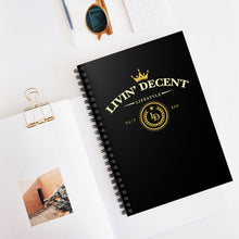 Load image into Gallery viewer, Spiral Notebook Lifestyle Black w/Gold-White - Ruled Line