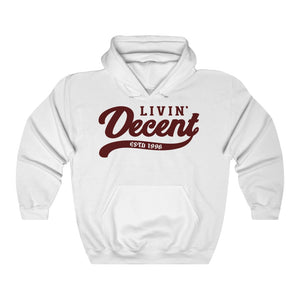 Unisex Hoodie Burgundy Print