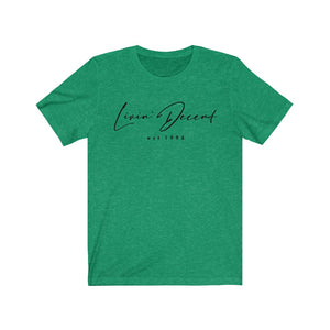 Unisex Jersey Short Sleeve Tee LD signature Black Print
