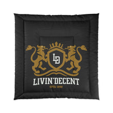 Load image into Gallery viewer, Comforter Black w/ Regal print