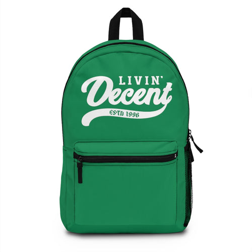 Backpack Green w/ White print