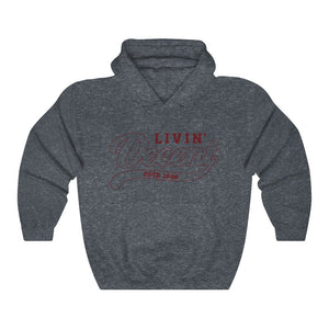 Unisex Hoodie Maroon Outline Print